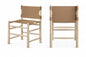 Santos - Vegan Leather Upholstered Dining Chair With Stained Natural Base (Set of 2)