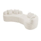 Curved 4 Seater Full Compression Sponge Sofa