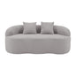 Curved Loveseat Sofa With Round Armrest