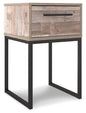 Neilsville - One Drawer Night Stand - Vinyl-Wrapped - Whitewash