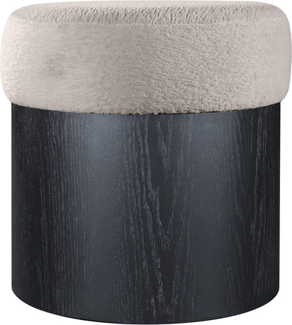 Nimes - Ottoman / Stool With Black Base