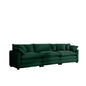 Mid-Century Modern 3 Seater Sectional Sofa With Arm And Throw Pillows