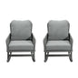 Contemporary Minimalist Wicker Rocking Chair With Soft Cushions And Durable Wooden Frame