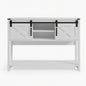 Farmhouse Entryway Table With Sliding Barn Door