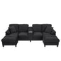 Modern U-Shaped Sectional Sofa With Storage Ottomans