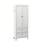 Pantry Cabinet With 2 Drawers, Freestanding Kitchen Storage Cabinet With Adjustable Shelves, Heavy-Duty Organizer For Spices, Dishware, Small Appliances - White