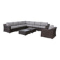Outdoor Wicker Conversation Set With Cushions, All Weather