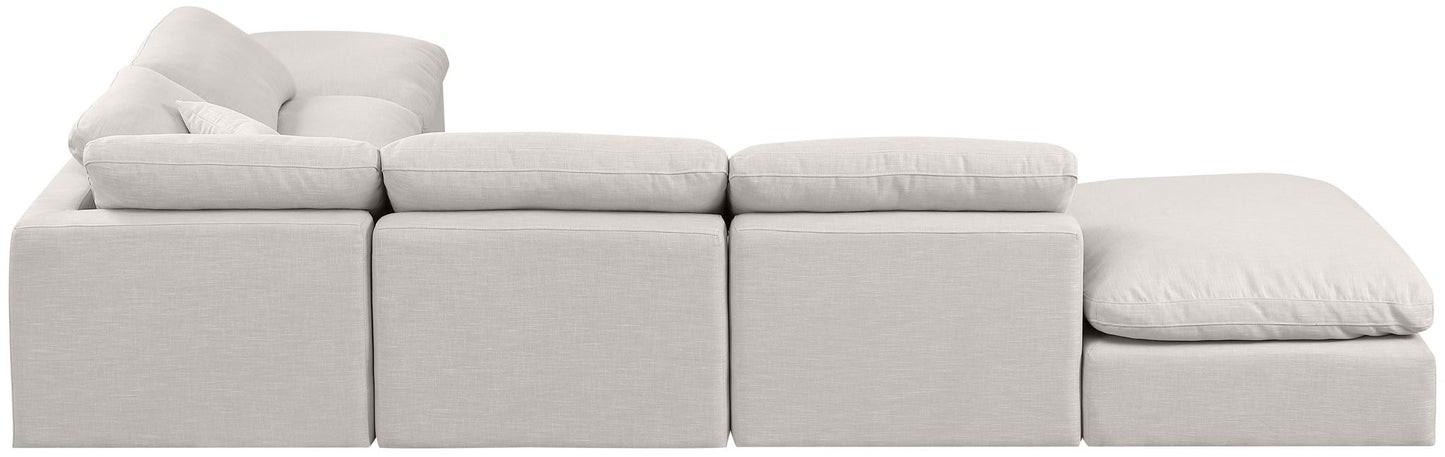 Indulge - Linen 6 Piece Modular Armless Sectional
