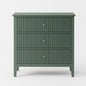Fluted 3 Drawer Nightstand With Soft Close Slides
