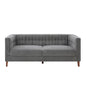 Modern 3 Seater Sofa, Upholstered Couch With Curved Armrests