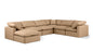 Indulge - Faux Leather 7 Piece Modular Sectional - Tan