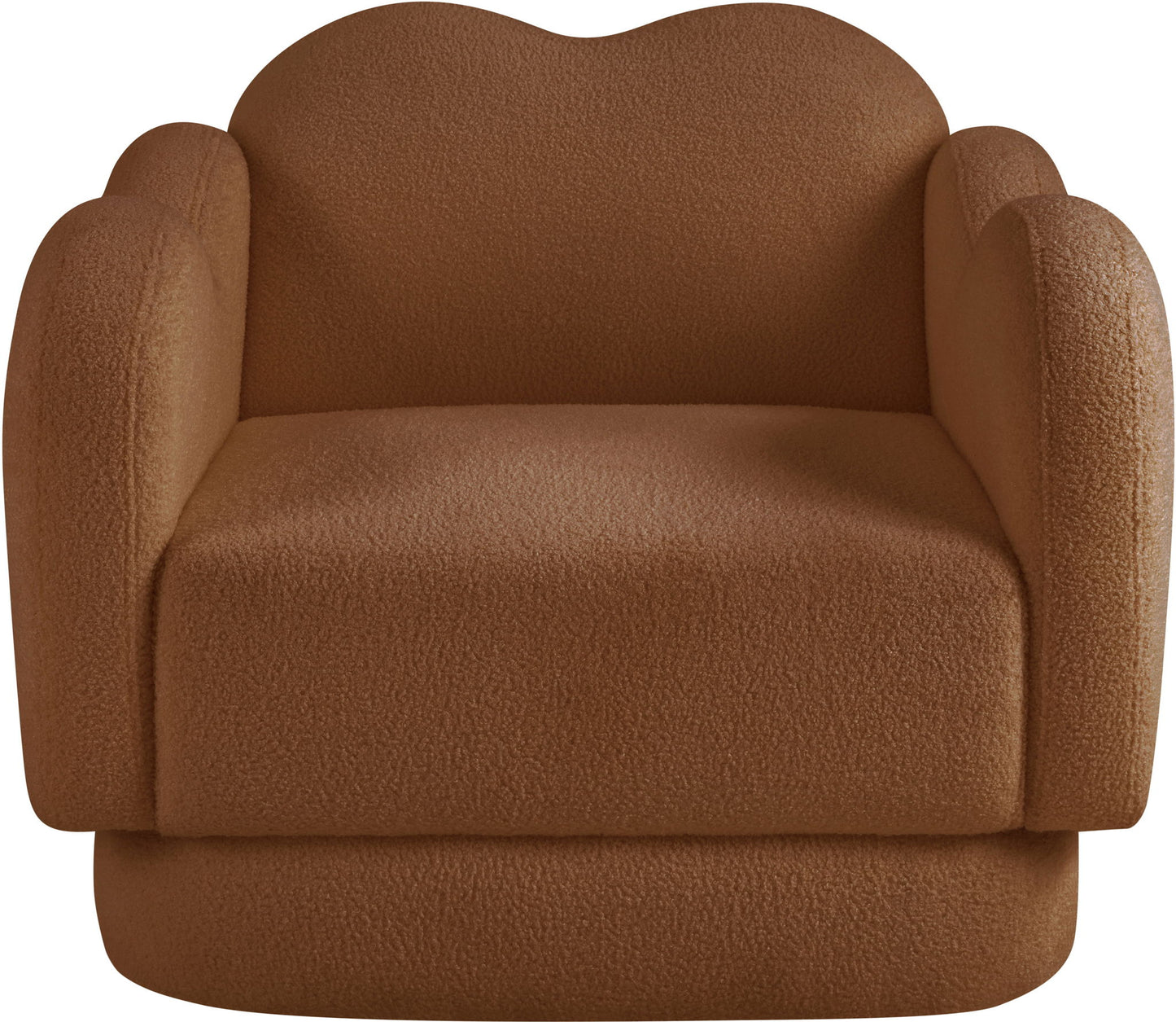 Bloom - Teddy Fabric Chair - Saddle