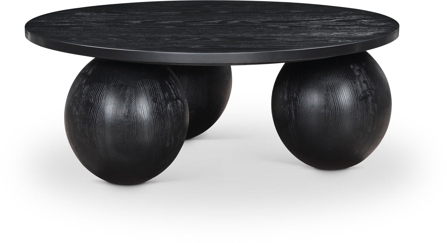 Fitch - Wood Oak Veneer Coffee Table - 3 Legs