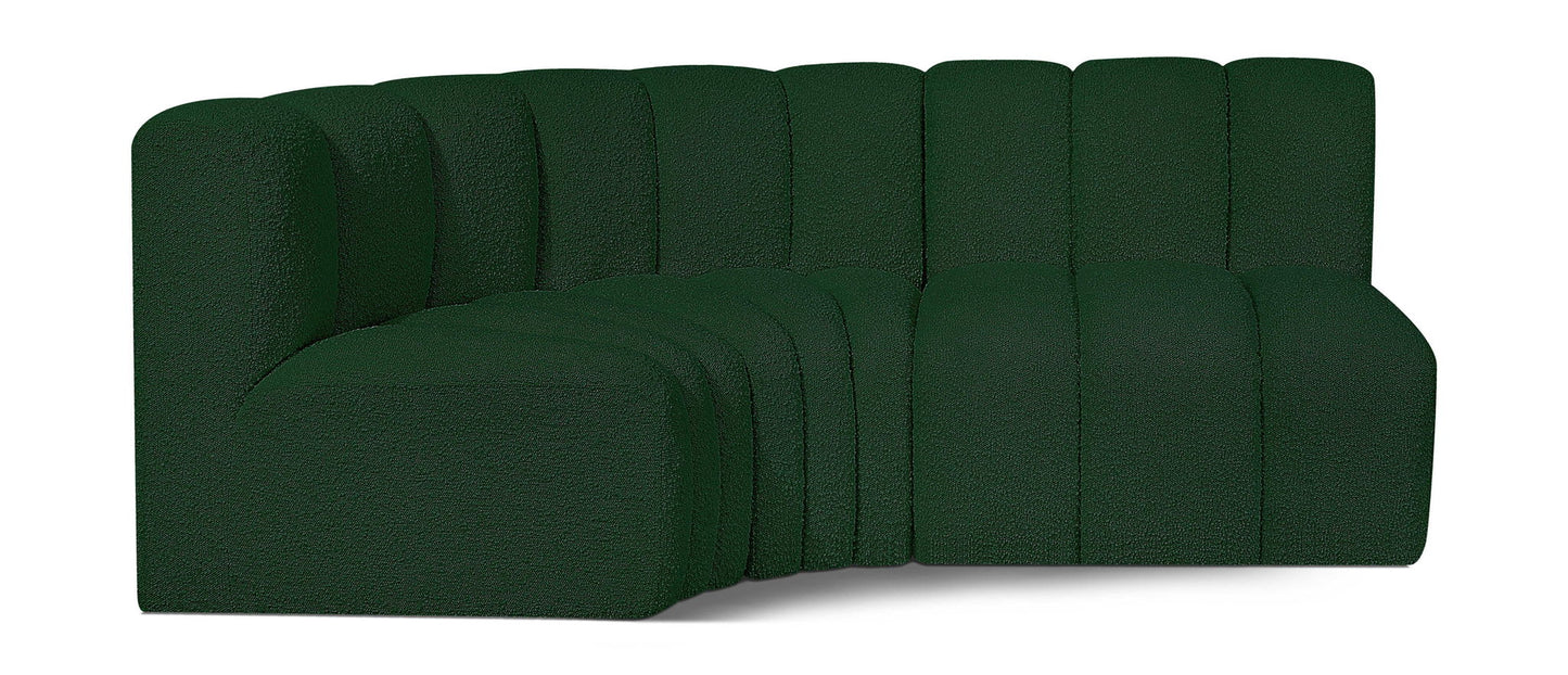 Arc - Boucle Fabric 3 Piece Sofa