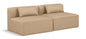 Cube - Modular 2 Piece Armless Sofa - Tan