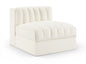 Rummi - Velvet Performance Fabric Upholstered Modular Armless Chair