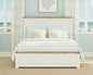 Savonport - King Panel Headboard - White / Brown