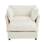 Modern Armchair Sofa With Movable Ottoman