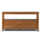 Warm Shaker - Wide Console Sofa Table - Light Golden Brown