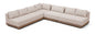 Solace - Olefin Performance Fabric 4 Piece Outdoor Patio Modular Sectional