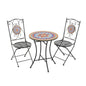 Lambert - Outdoor Chat Set - Black / Red