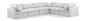 Indulge - Linen 6 Piece Modular Corner Sectional - White