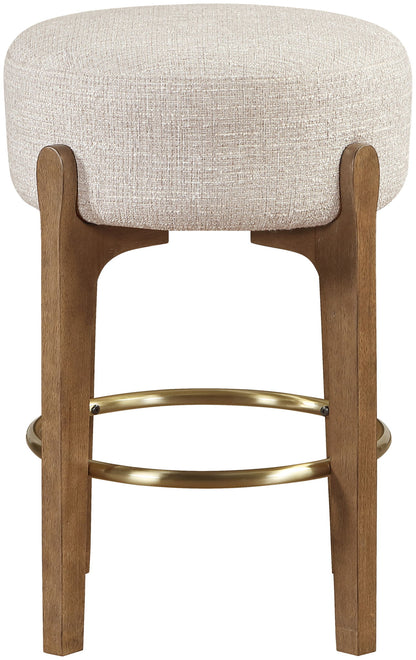 Torino - Backless Counter Stool With Brushed Brown Base (Set of 2)