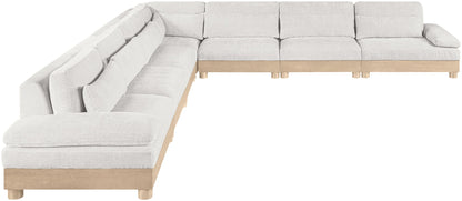 Turin - Chenille Fabric Upholstered Modular Sectional - White