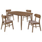 Whisten - Dining Set With Rounded Tabletop And Upholstered Chairs