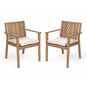 Patio Dining Chair, Comfortable Waterproof Seating (Set of 2)