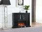 Drisana - Mirrored Fireplace - Black