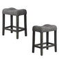 Transitional Style Counter Height Dining Stool With Footrest (Set of 2)