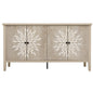 Modern Storage Cabinet With 4 Doors & Adjustable Shelves