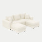 Deep Seat Convertible Sofa With Soft Pillows And Ottomans