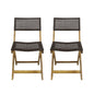 Bistro Foldable Chair With Wicker Backrest
