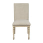 Fiona - Upholstered Dining Chair With Turned Legs (Set of 2) - Light Gray