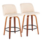 Toriano - Mid Century Modern, Counter Stool (Set of 2)