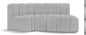 Arc - Boucle Fabric 3 Piece Modular L-Shaped Sofa