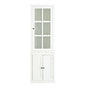 Retro Style Hutch Cabinet With Glass Door, China Cabinet For Home