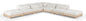 Turin - Chenille Fabric Upholstered Modular Sectional - White