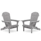 Lounge Patio Chair For Garden Outdoor Wooden Folding Adirondack Chair (Set of 2) Solid Cedar Wood Lounge Patio Chair For Garden