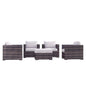 Outdoor Patio Chair Set For Patio With Foam Cushions