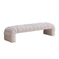 Modern Upholstered Armless Bed Bench With Channel Tufted Design