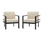 Modern Outdoor Lounge Chair With Aluminum Frame And Weather Resistant Cushions
