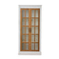 Rustic Style Display Cabinet With Glass Doors For Collectibles