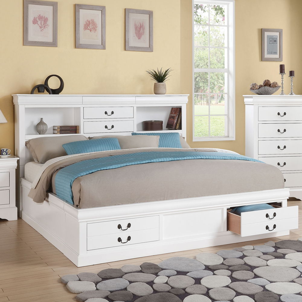 Louis Philippe III - Bed w/Storage