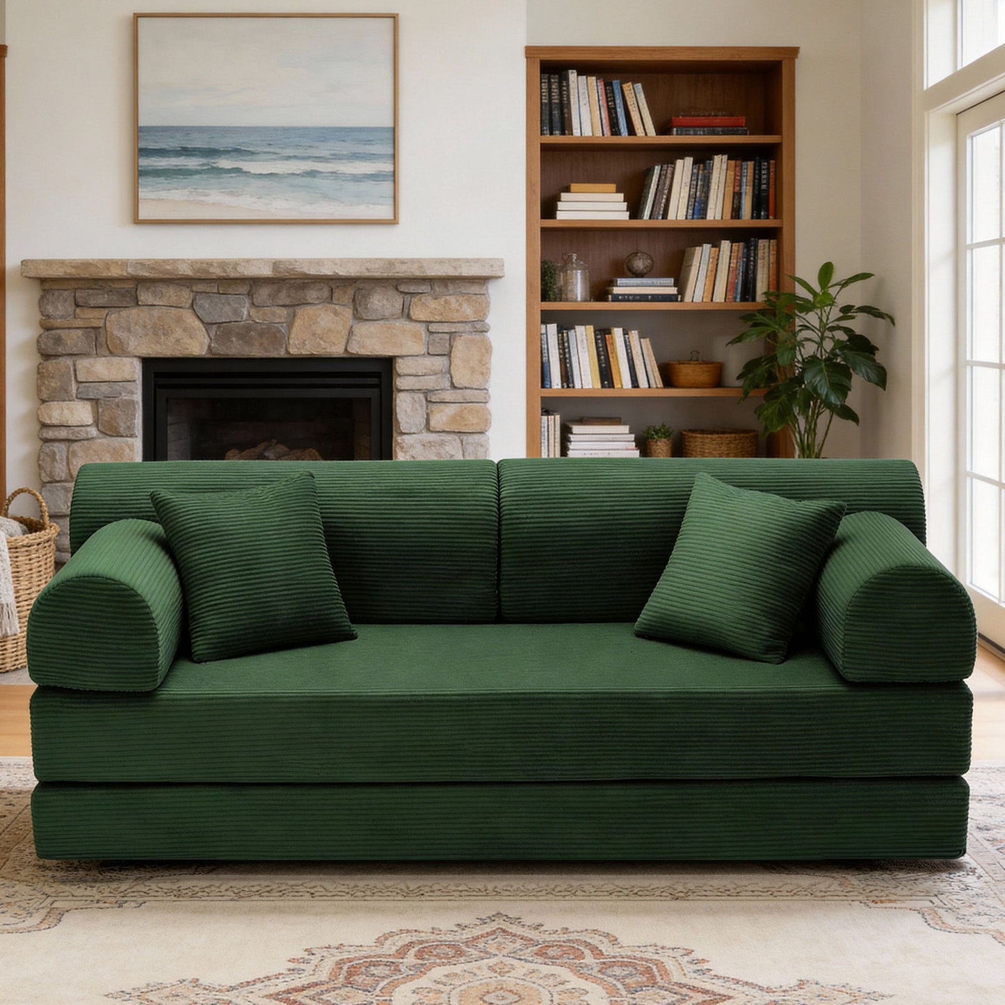 Convertible Sleeper Sofa Bed, Floor Lounge Couch For Living Room
