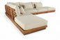 Mirella - 6 Piece Water Resistant Fabric Upholstered Outdoor Patio Modular Sectional