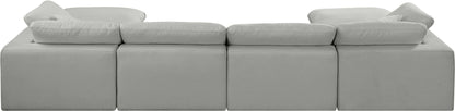 Comfy - 6 Piece Linen Modular Double Chaise Sectional