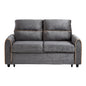 Pull Out Sofa Bed With Adjustable 3 Position Backrest, USB Charging Ports, Side Pockets